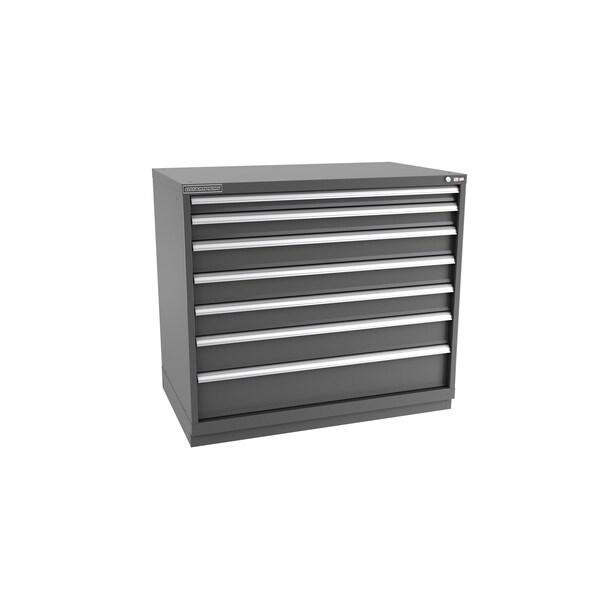Champion Tool Storage Modular Tool Cabinet, 7 Drawer, Dark Gray, Steel, 47 in W x 28-1/2 in D x 41-3/4 in H E18000701ILCFTB-DG - main
